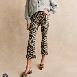 Leopard Print Cropped Pants